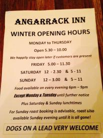Angarrack Inn - Hi guys!! Here's our Winter Opening Hours :)